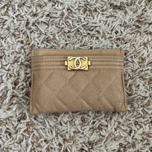 Chanel Caviar Quilted Boy Card Holder